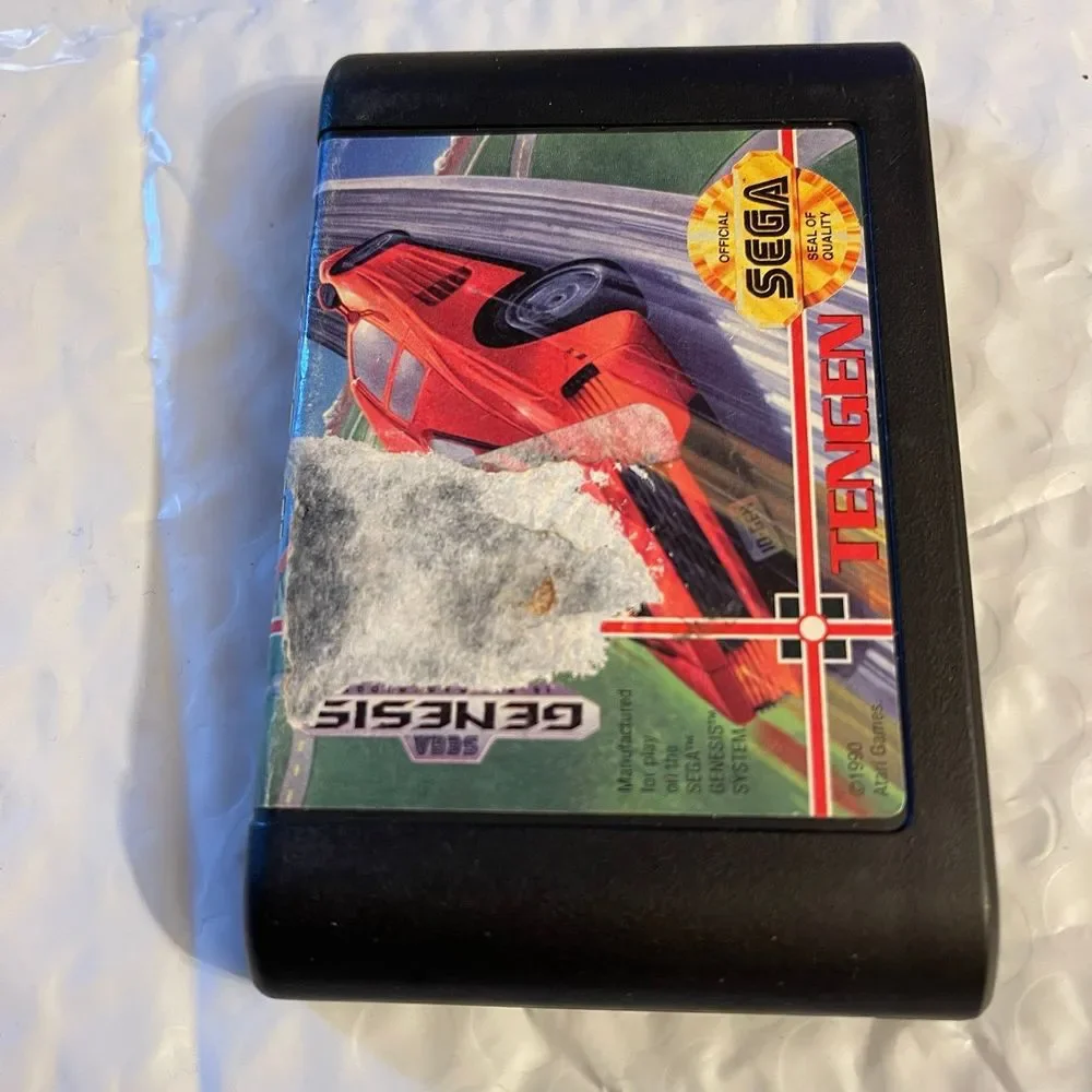 Vintage Sega Genesis Tengen Hard Drivin’ Video Game